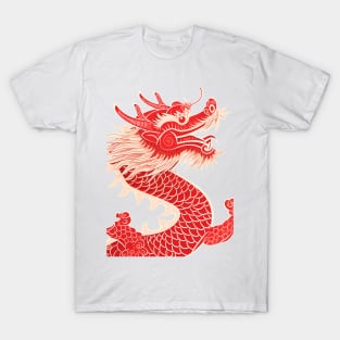 Chinese Dragon 7: Chinese New Year, Year of the Dragon on a light (Kicked Out) background T-Shirt